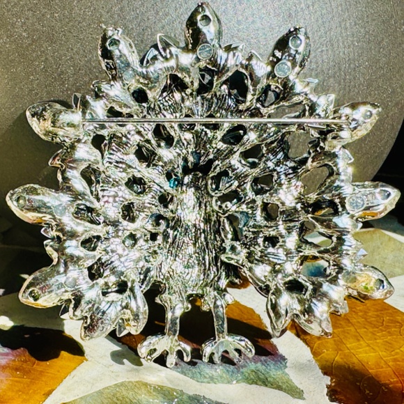 NWT Large Turkey Brooch Turkey Pin Rhinestone Turkey Brooch Pin - Picture 4 of 6